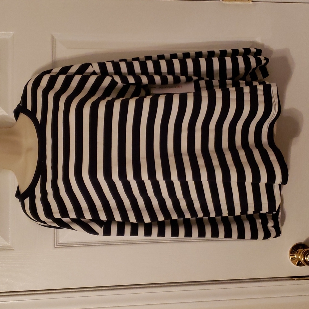 Liz Claiborne navy stripe top, brand new, size L